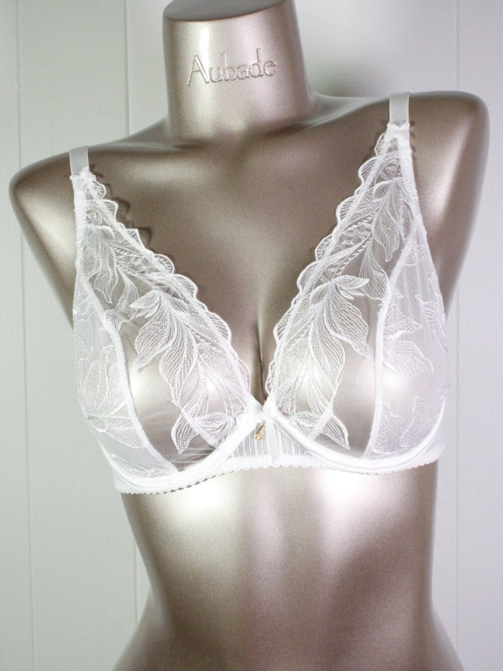 Aubade Paris Sample Fleur de Tattoo White Triangle Bra 34E